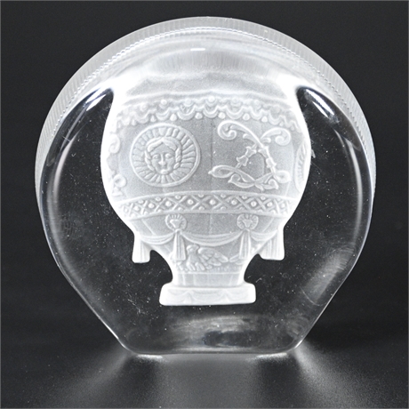 Vintage Frosted, Press Glass Paper Weight