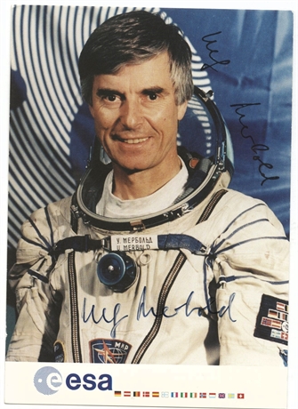 Ulf Merbold Signed Portrait — First ESA Astronaut in Space, EUROMIR 94 Mir