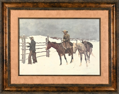 Frederic Remington 'The Fall of the Cowboy'