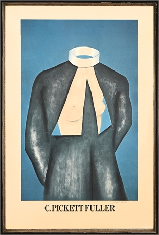 C. Pickett Fuller Ink-Signed Lithograph — Bob Cato Design, Framed