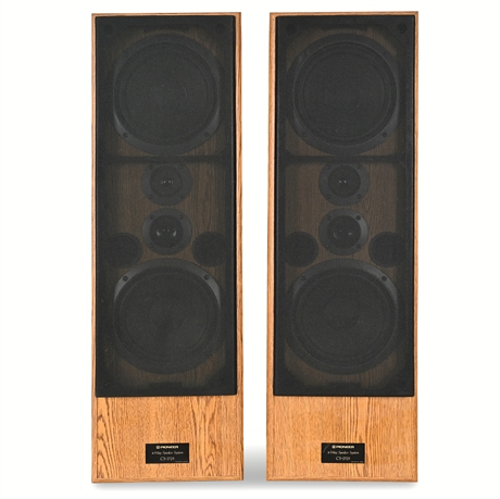 Vintage Pioneer CS-J725 4-Way Twin-Woofer Floor Speakers, 150W