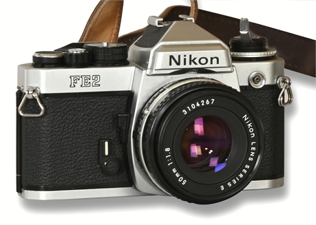 Vintage Nikon FE-2 SLR Camera
