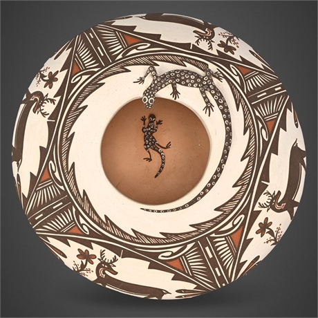 Noreen Simplicio Zuni Polychrome Olla — Deer & Lizard, 1993