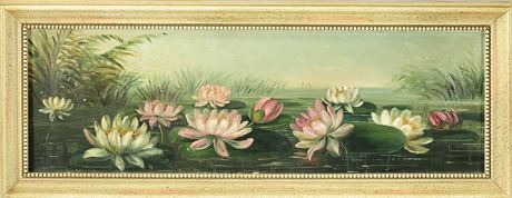 Antique Lotus Blossom Painting