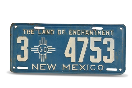 1950 New Mexico License Plate