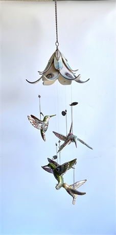 BRADFORD EXCHANGE LENA LIEU PORCELAIN HUMMINGBIRD MOBILE