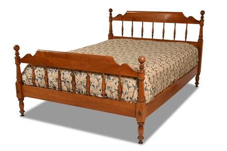 Vintage Ethan Allen Queen Maple Heirloom Bed