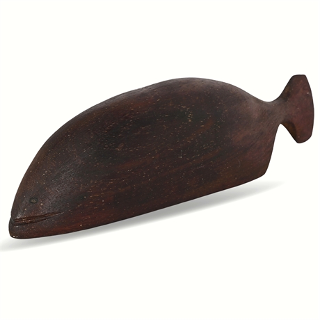 Vintage Simplistic Hawaiian Folk Art Whale Carving