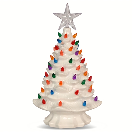 Vintage 15" Light Ceramic Christmas Tree