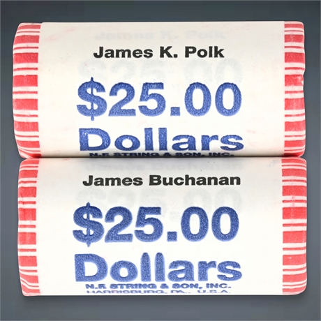 U.S. Presidential $1 Coins – James K. Polk & James Buchanan