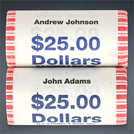 U.S. Presidential $1 Coins – Andrew Johnson & John Adams