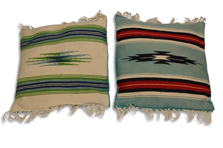 Pair Chimayo Woven Pillows