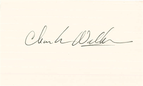 Charles Walker Signed Index Card — NASA Payload Specialist, COA Included