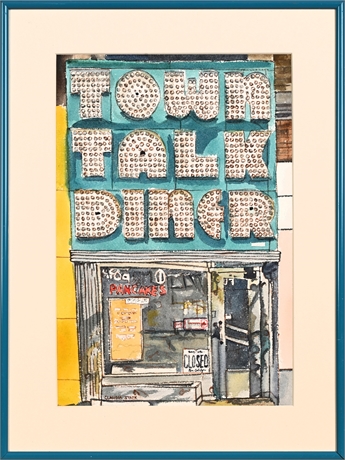 Claudia Stack Watercolor — Town Talk Diner, Minneapolis