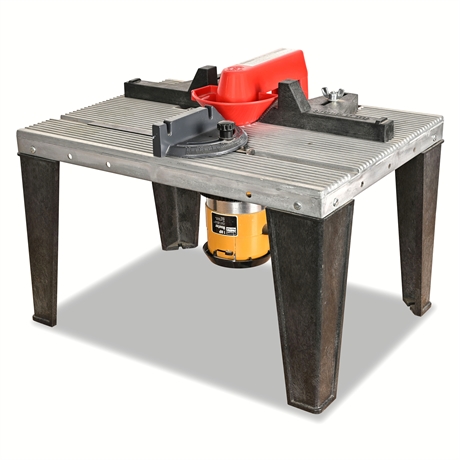 Montgomery Ward Powr Kraft Router Table 1HP Aluminum Top