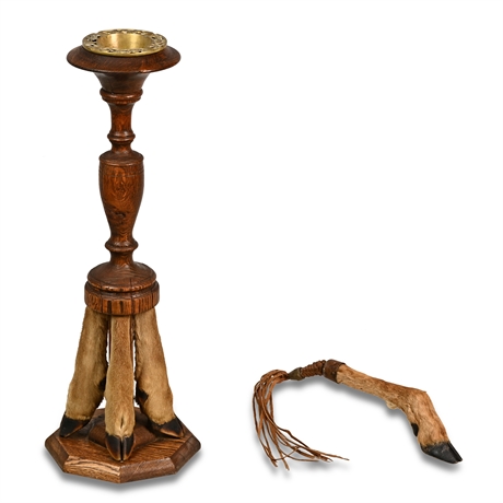 Hoof Smoking Stand & Whip, The Ultimate Man Cave Accessories