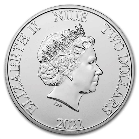 Niuean 1 Oz Silver Two Dollars "Millennium Falcon" 2021