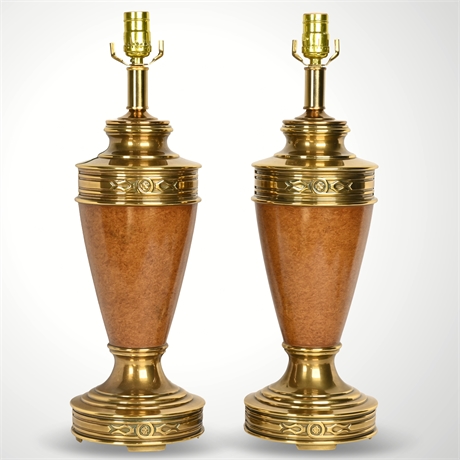 Pair of Mid-Century Brass Table Lamps