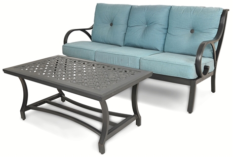 3-Seat Patio Sofa & Cocktail Table