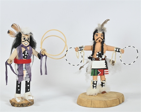Pair Navajo Hoop Dancer Kachinas