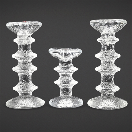 (3) Timo Sarpaneva Festivo Candlesticks – Iittala Finland