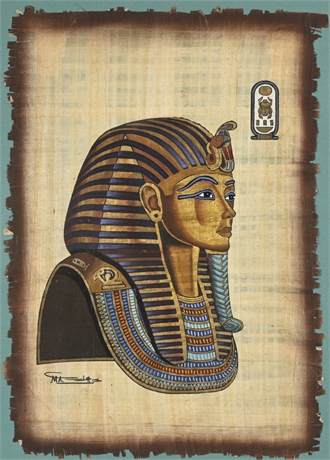 Hand Painted Mask of King Tutankhamun