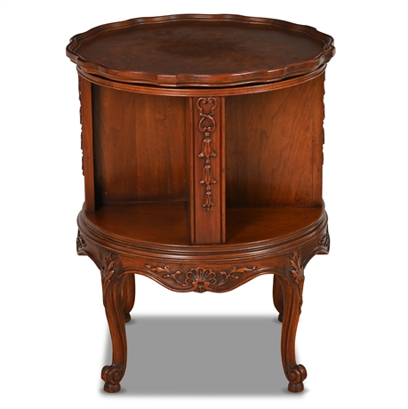Louis XV Style Rotating Drum Table