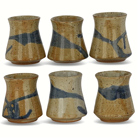 Set of 6 Stoneware Wine Cups