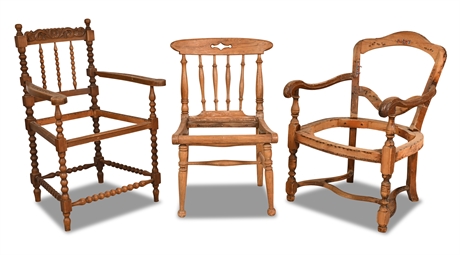 For Restoration: 3 Antique Chairs
