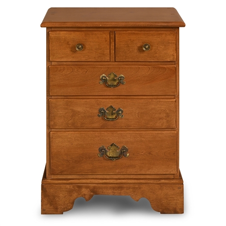Ethan Allen Early American Solid Maple & Birch 4-Drawer Bachelor's Chest