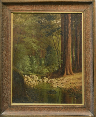 "Landscape Painting by Franklin Wilson Judd dated 1903"