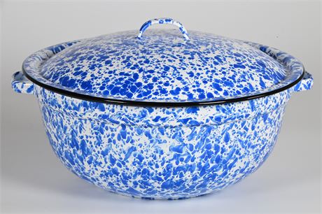 Speckled Enamelware Bowl with Lid