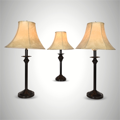 Better Homes & Gardens Bronze Table & Accent Lamps, Set of 3 — Excellent