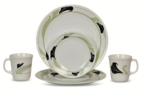 Corelle Black Orchid Dinner Service (33 Piece Set)