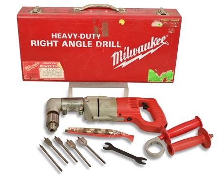 Vintage Milwaukee Heavy Duty Right Angle Drill