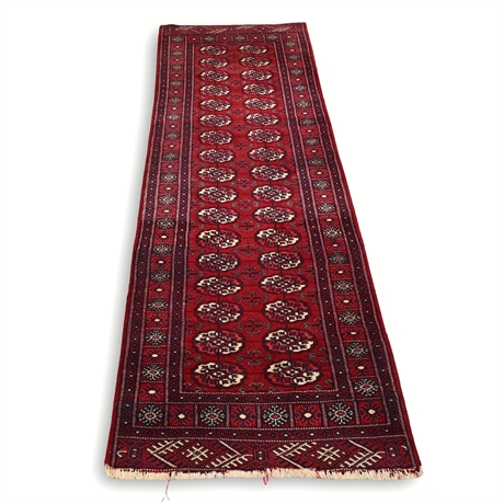 Bokhara Wool Runner with Tekke Gül Design, Late 20th C.