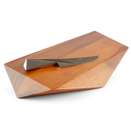 Nambé Gallery Cheese Board with Knife