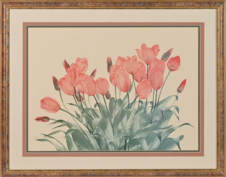 Framed Tulip Lithograph