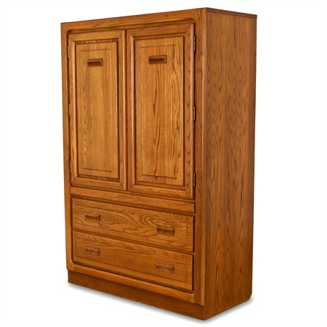 Oak Armoire By Stanley Furniture