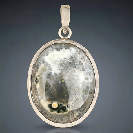 Sterling Silver Septarian Pendant