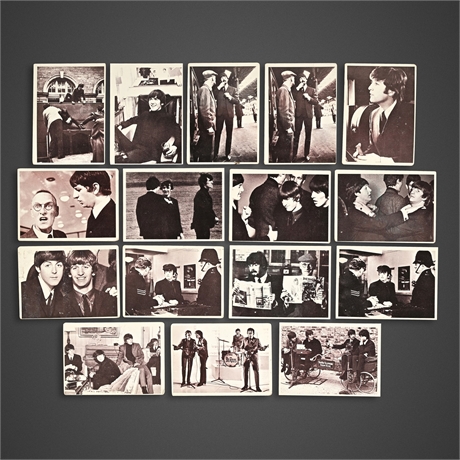1964 Topps Beatles "A Hard Day's Night" Trading Cards, Lot of 16