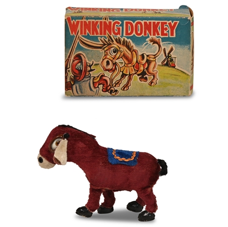1950's Japanese Winking Donkey Toy