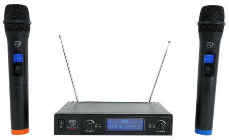Rockville VHF Wireless Dual HandHeld Microphone System