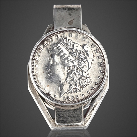 1885 Morgan Dollar Sterling Silver Liberty Money Clip