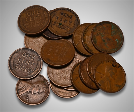 1920 - 1934 (18) Wheat Pennies