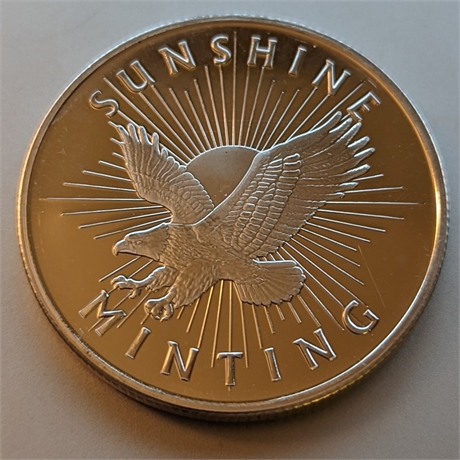 Sunshine Minting Silver Trade Unit 1 Troy oz .999 Fine Silver Round
