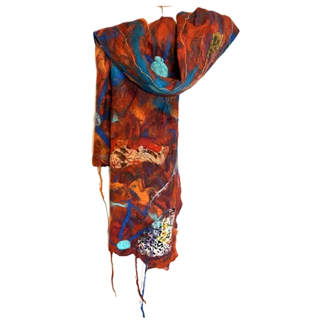 Hand-felted Shawl/Scarf