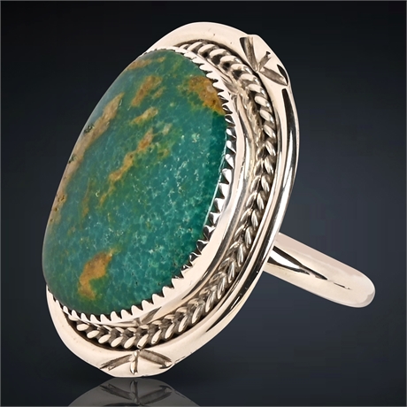 Craig Bullock Turquoise & Sterling Ring, Size 9