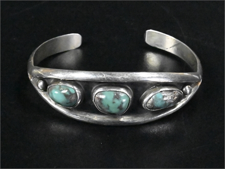 Sterling Silver & Turquoise Cuff