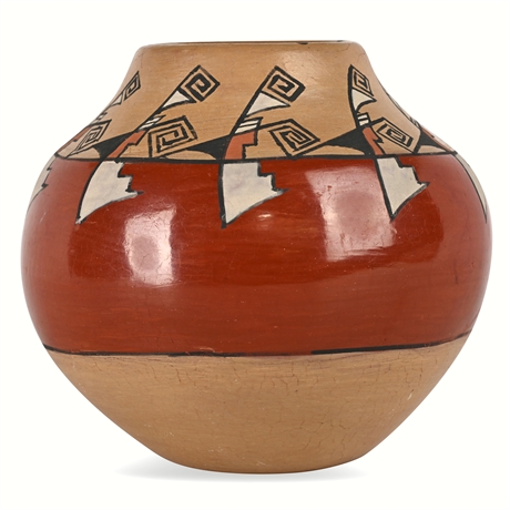 Lois & Derek Gutierrez de la Cruz Santa Clara Polychrome Pottery Jar